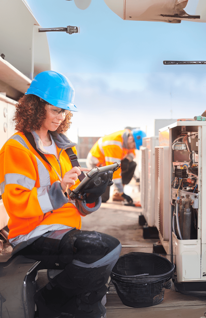 electrician working with circuit