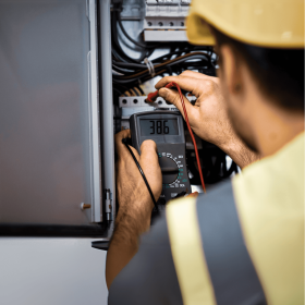 electrician upgrading panel